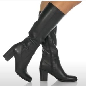 Women's Kalina Block Heel Knee High Boot - Black - Naturalizer 9.5M